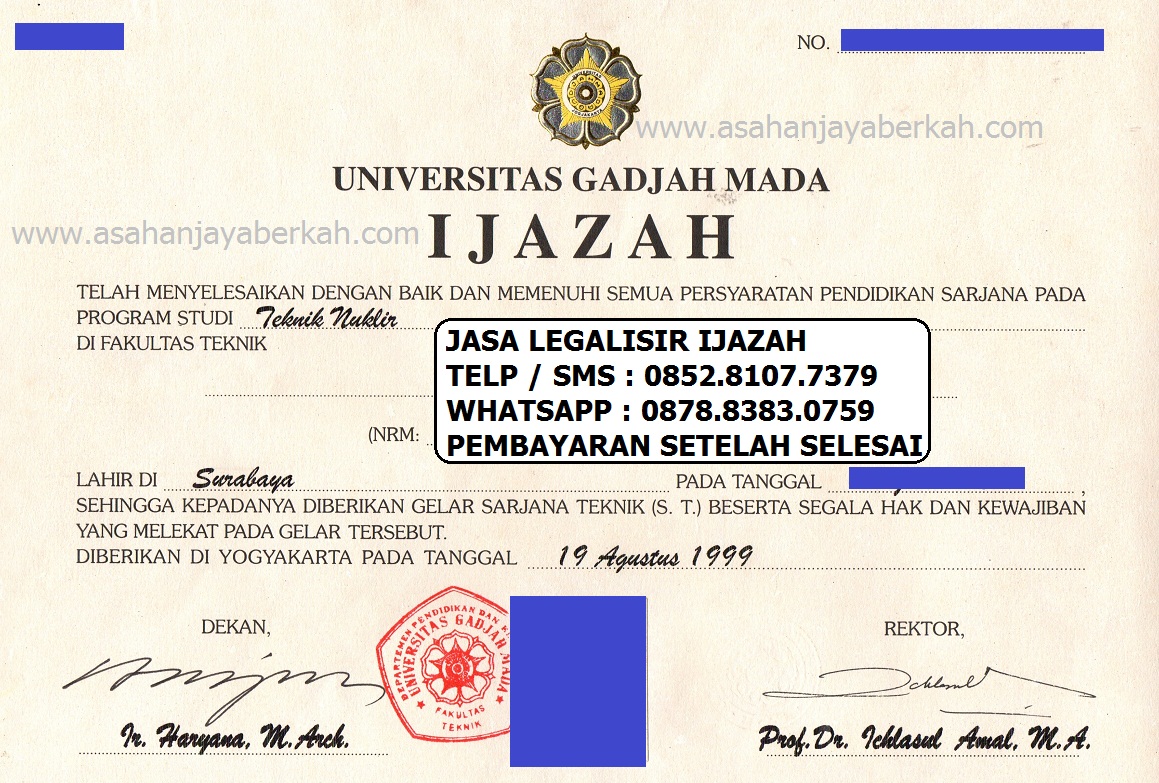 Detail Contoh Gambar Legalisir Ijazah Nomer 41