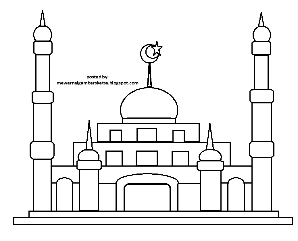 Detail Contoh Gambar Masjid Untuk Diwarnai Nomer 13