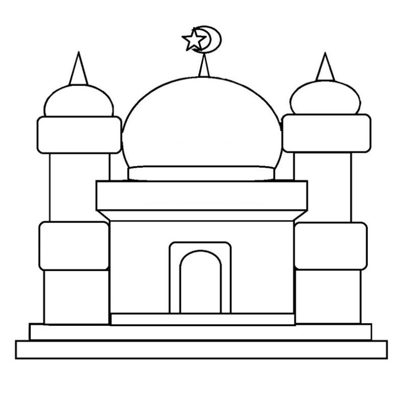 Detail Contoh Gambar Masjid Yang Mudah Nomer 44