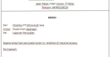 Detail Contoh Gambar Memo Nomer 9