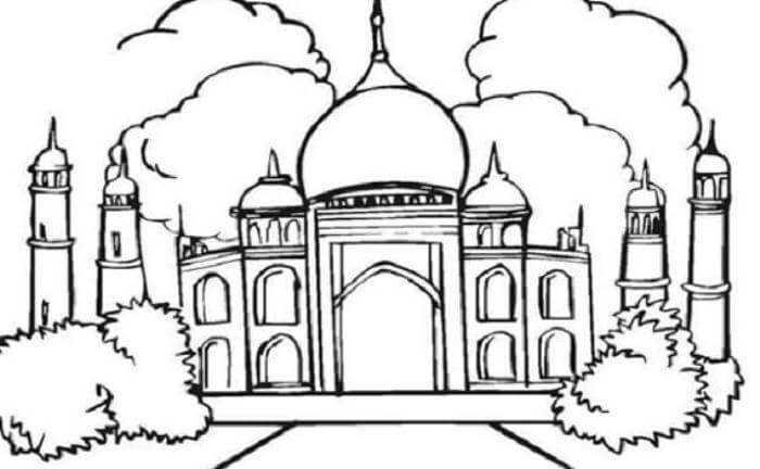 Detail Contoh Gambar Mewarnai Masjid Nomer 16