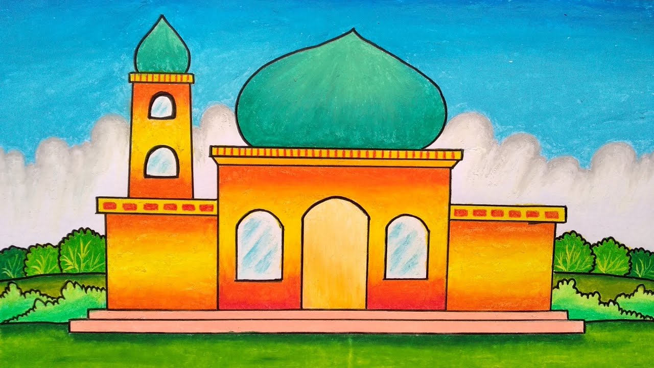 Detail Contoh Gambar Mewarnai Masjid Nomer 3