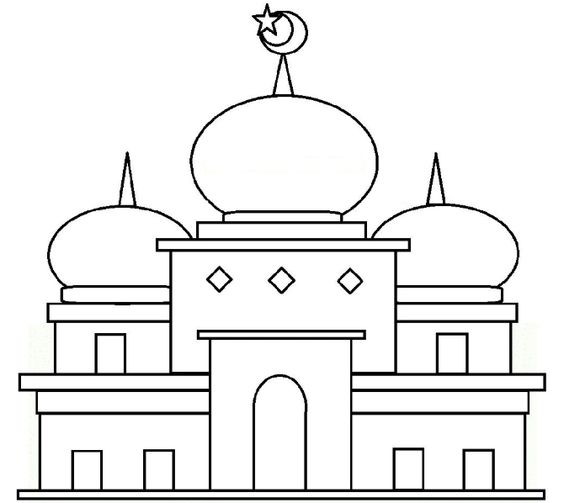 Detail Contoh Gambar Mewarnai Masjid Nomer 21