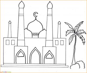 Detail Contoh Gambar Mewarnai Masjid Nomer 35