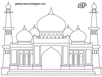 Detail Contoh Gambar Mewarnai Masjid Nomer 47