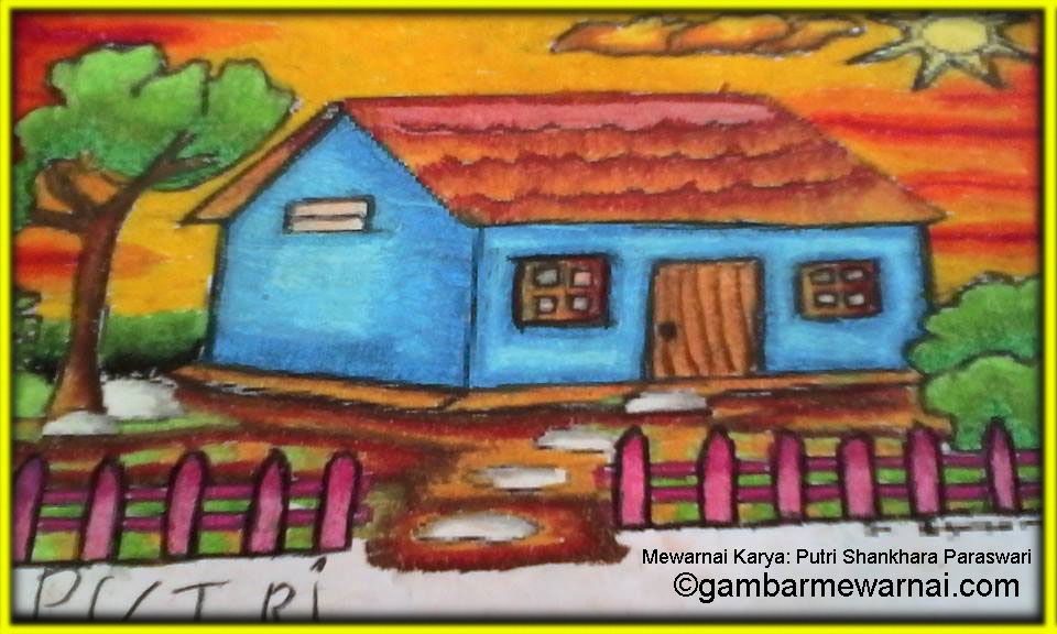 Detail Contoh Gambar Mewarnai Rumah Nomer 3