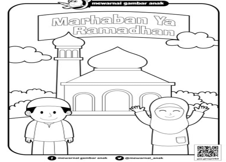 Detail Contoh Gambar Mewarnai Tema Ramadhan Nomer 3