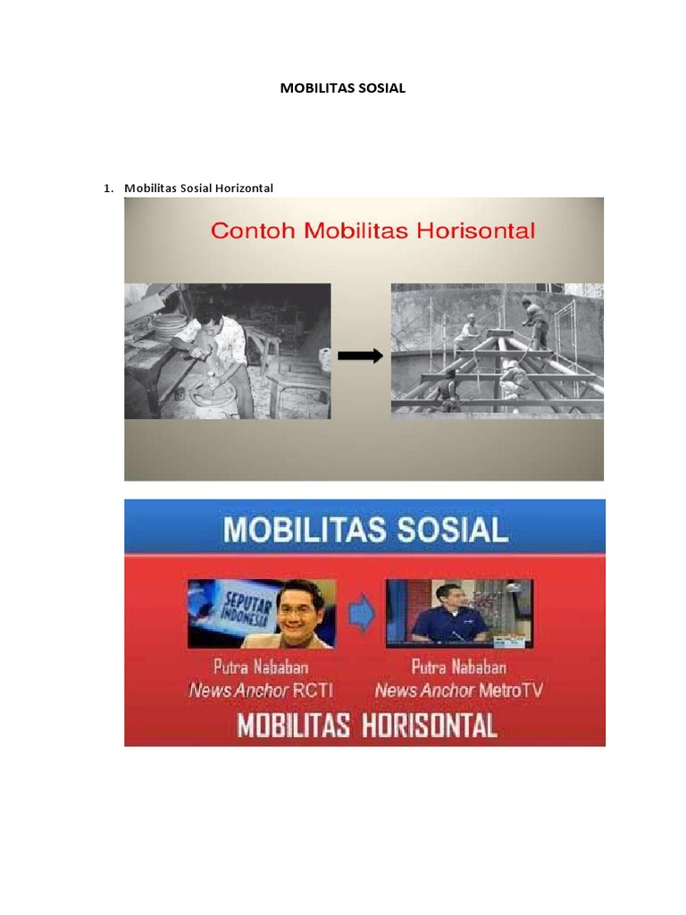 Detail Contoh Gambar Mobilitas Horizontal Nomer 29