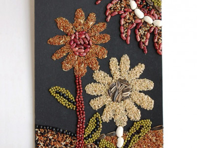 Detail Contoh Gambar Mozaik Bunga Dari Biji Bijian Nomer 48