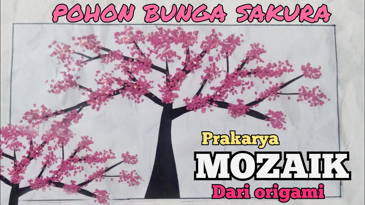 Detail Contoh Gambar Mozaik Bunga Dari Kertas Origami Nomer 14