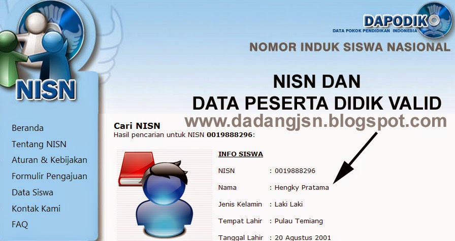 Detail Contoh Gambar Nisn Nomer 25