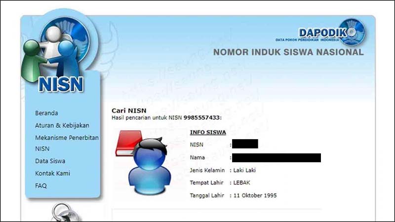 Detail Contoh Gambar Nisn Nomer 6