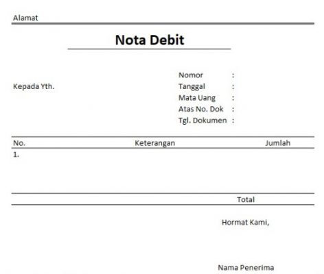 Contoh Gambar Nota Debit - 45+ Koleksi Gambar