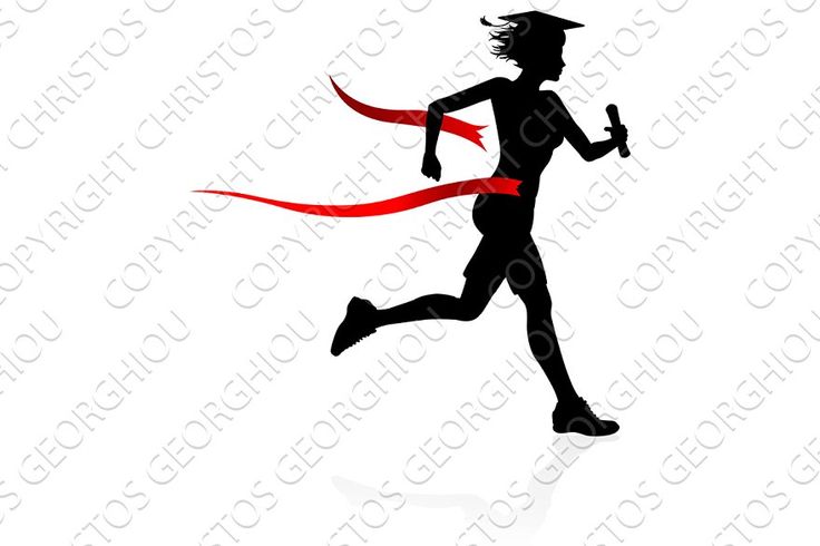 Detail Running Across Finish Line Nomer 10
