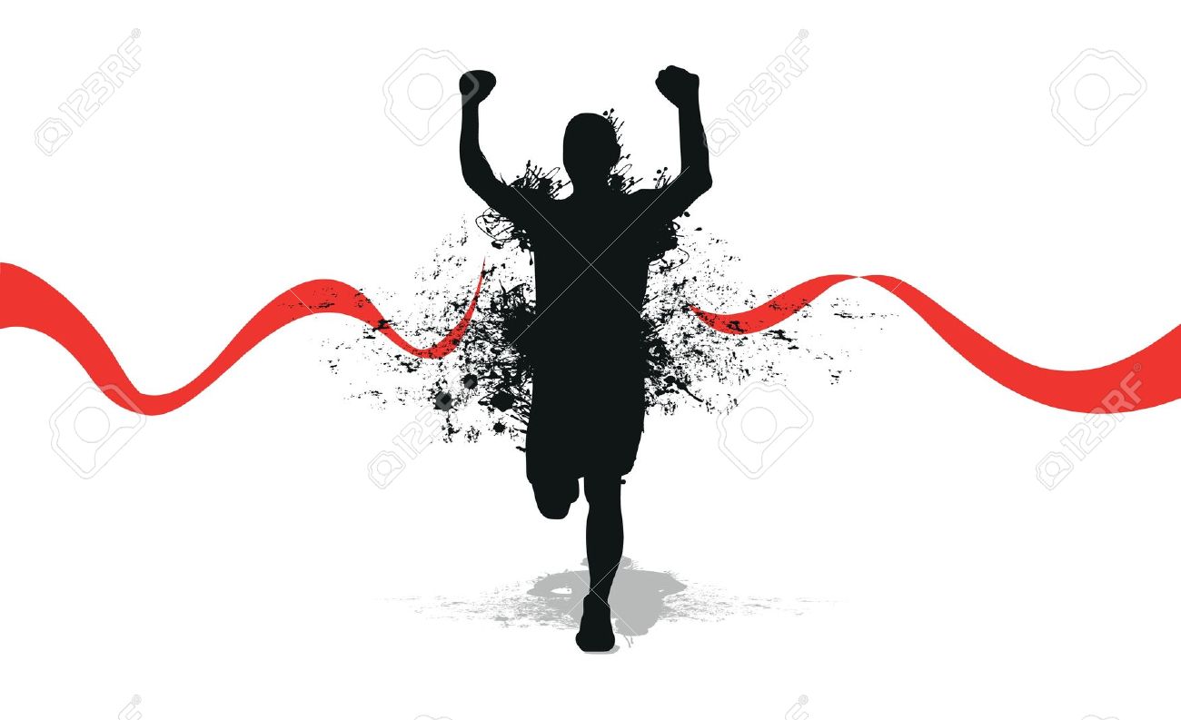 Detail Running Across Finish Line Nomer 12