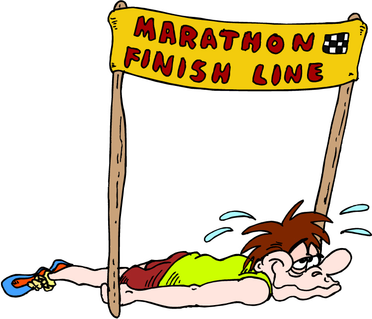 Detail Running Across Finish Line Nomer 13