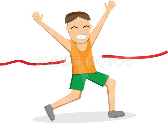 Detail Running Across Finish Line Nomer 15
