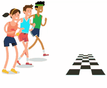 Detail Running Across Finish Line Nomer 18