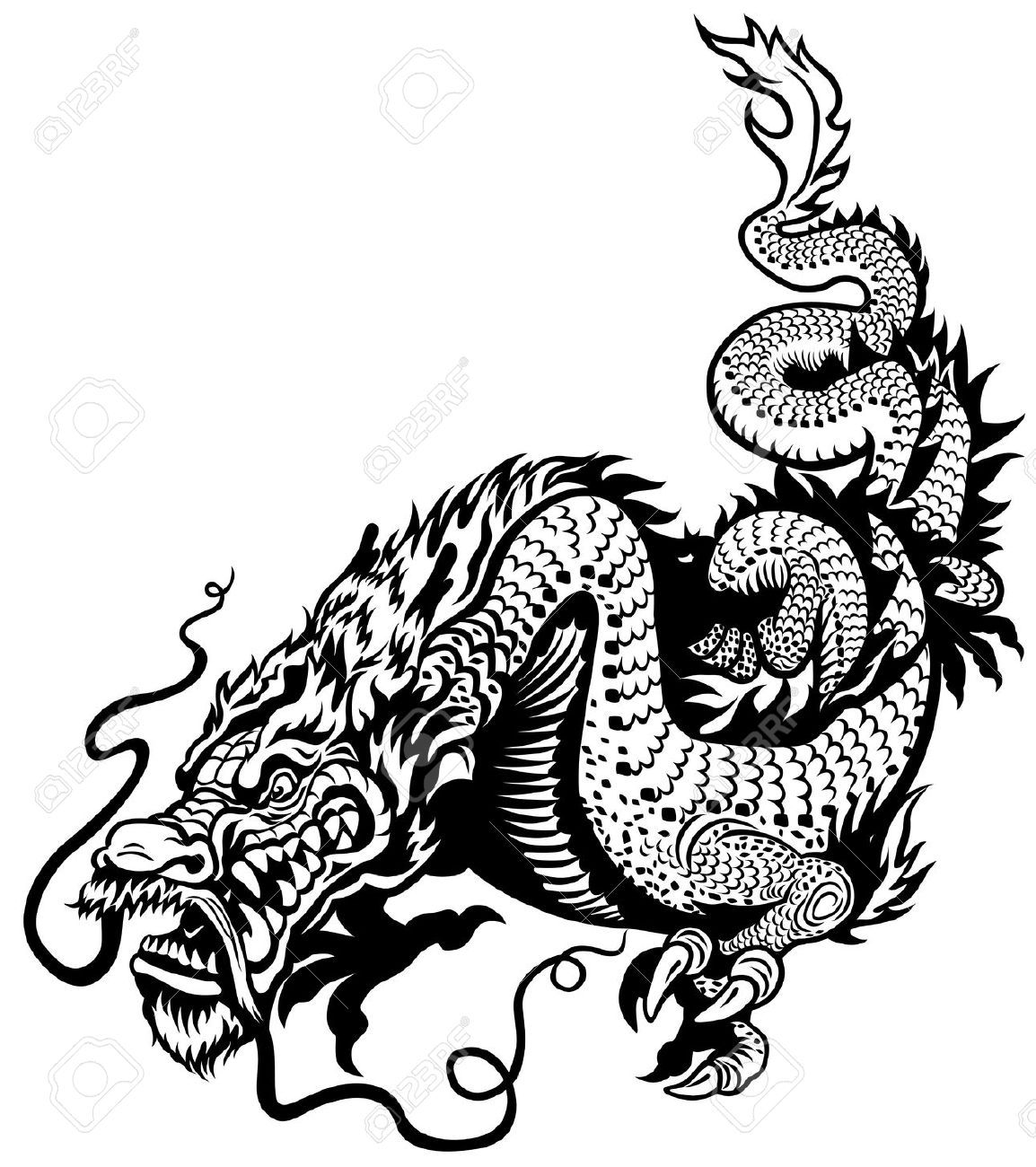 Detail Tattoo Chinesischer Drache Nomer 12
