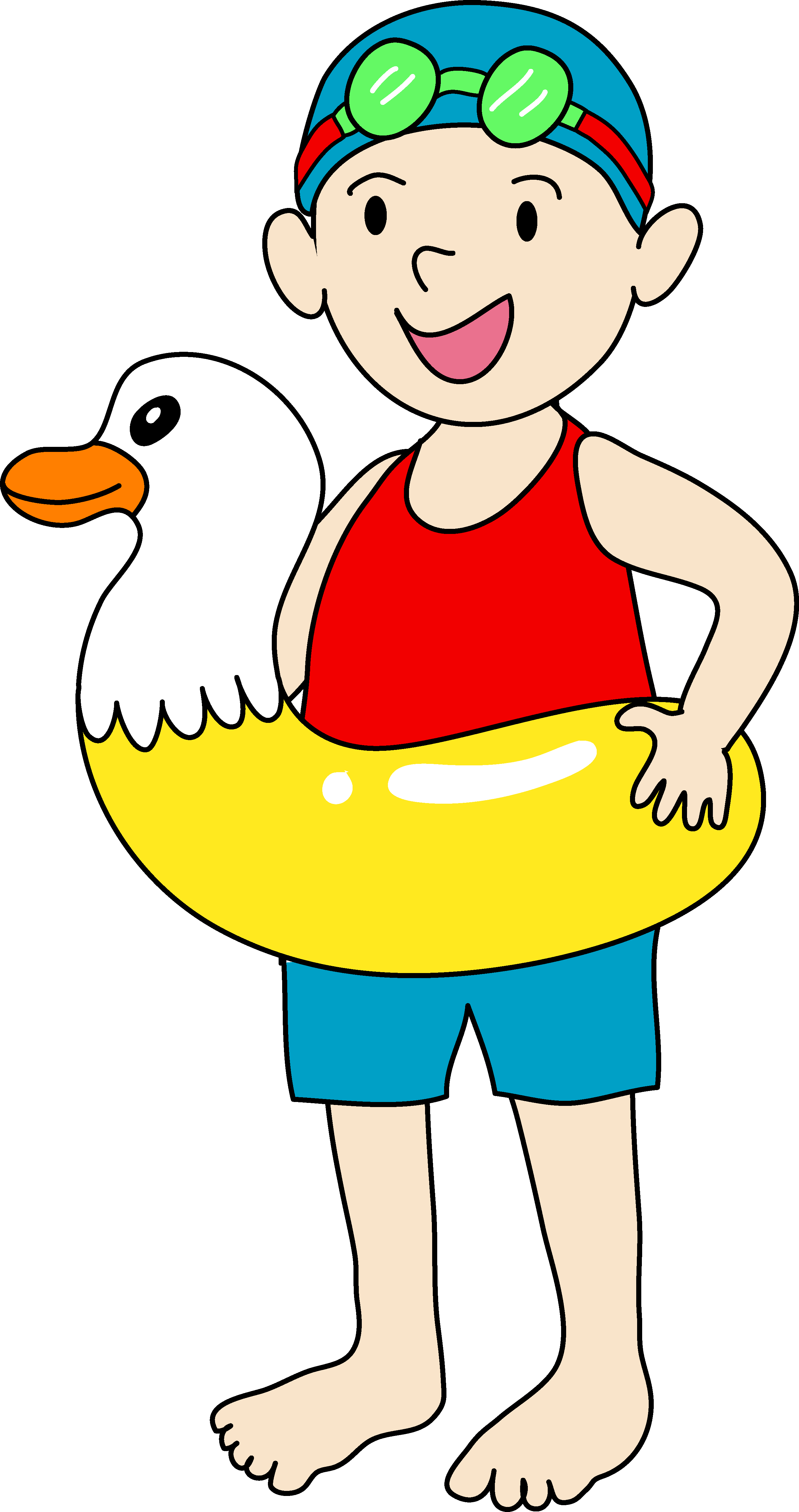 Detail Clipart Schwimmen Kinder Nomer 9