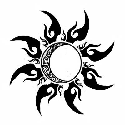 Detail Tattoo Mond Sonne Nomer 18