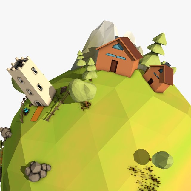 Detail Low Poly Earth Nomer 21