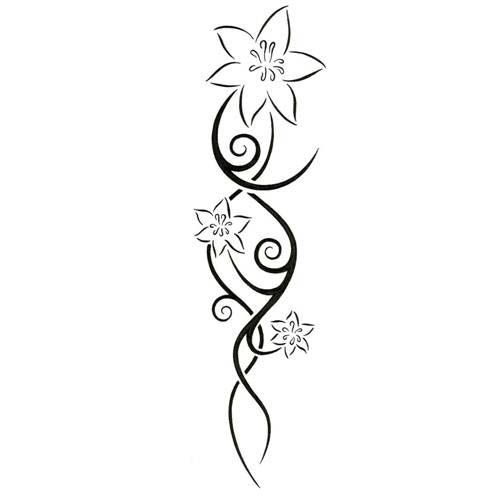 Detail Flower Tattoo Vorlage Nomer 4