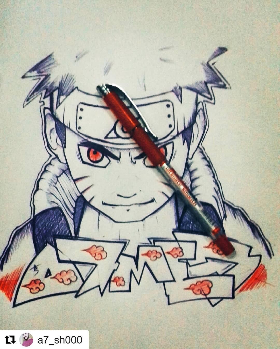 Gambar Grafiti Naruto - KibrisPDR