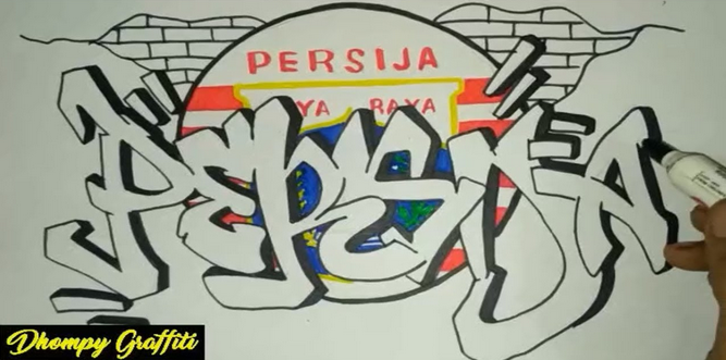 Detail Gambar Grafiti Persija 3d Nomer 9