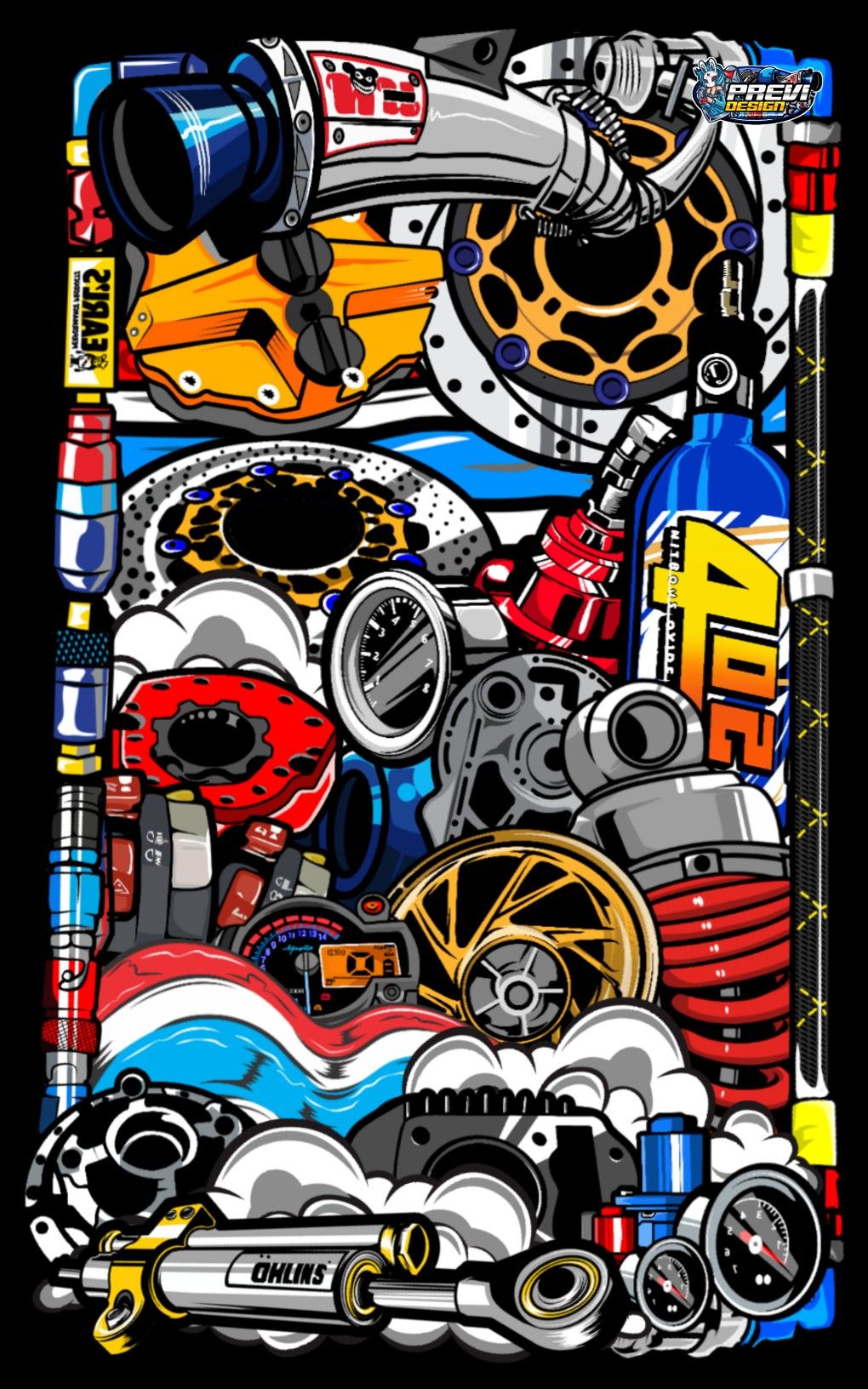 Detail Gambar Grafiti Racing Nomer 7