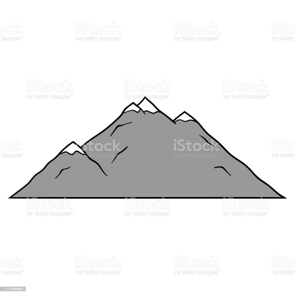 Detail Gambar Gunung Kartun Hitam Putih Nomer 14