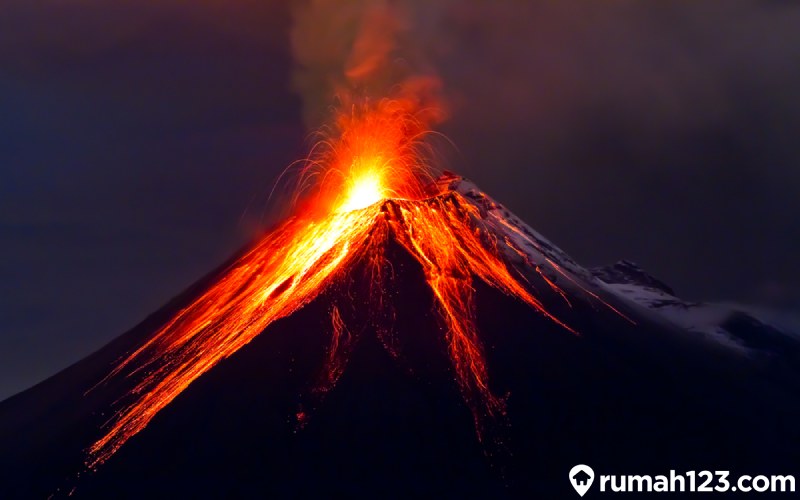 Detail Gambar Gunung Meletus Hitam Putih Nomer 28