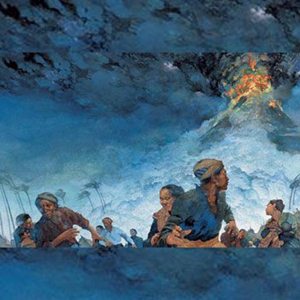 Detail Gambar Gunung Meletus Lukisan Gunung Meletus Nomer 27