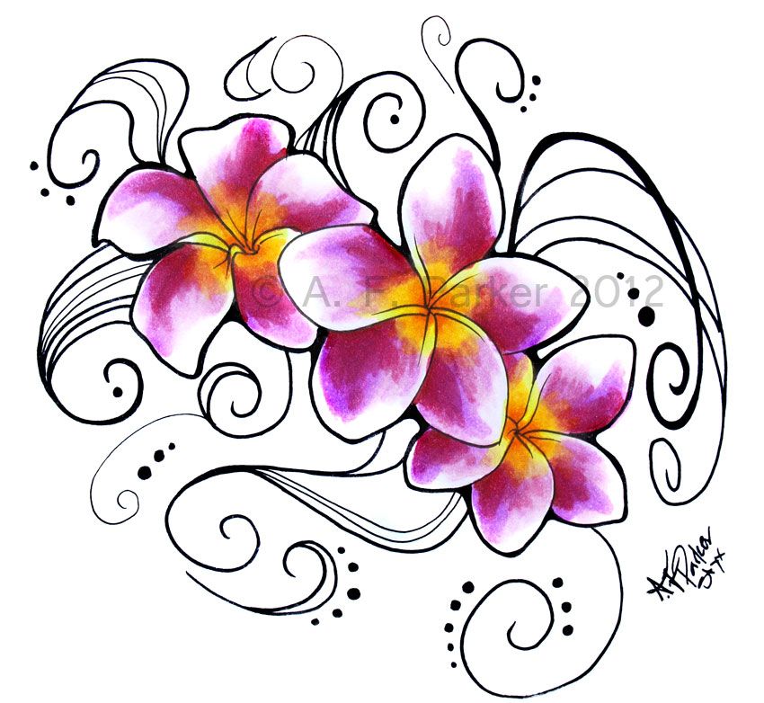 Detail Tattoo Motive Hawaii Blumen Nomer 2