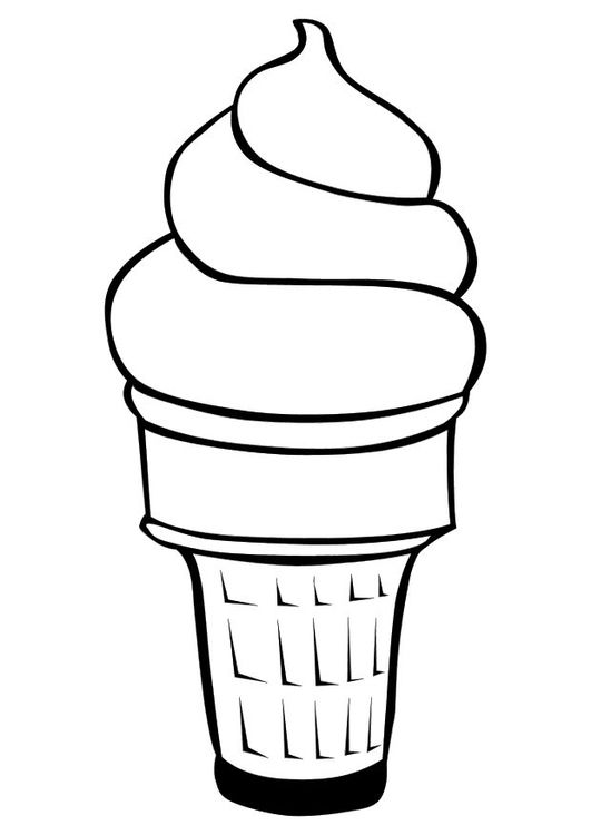 Ausmalbild Eiscreme - KibrisPDR