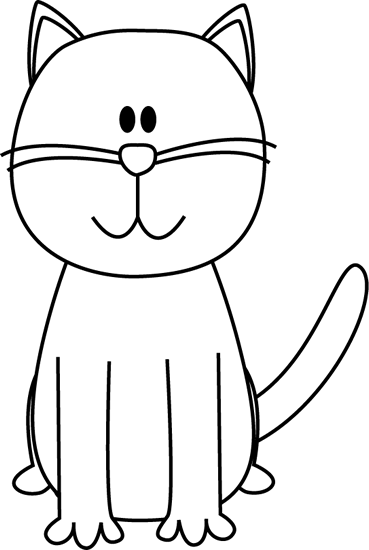 Detail Black White Cat Clipart Nomer 2
