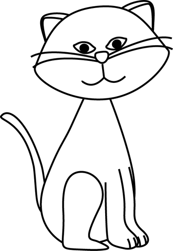Detail Black White Cat Clipart Nomer 5