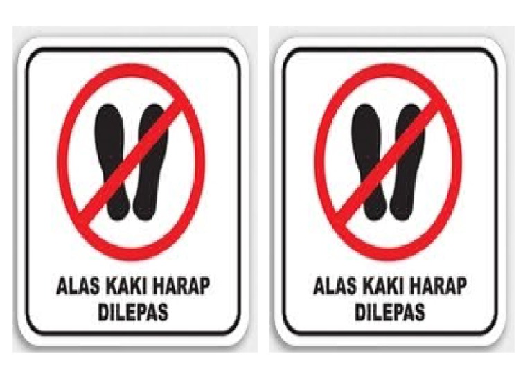 Detail Gambar Harap Lepas Alas Kaki Nomer 45