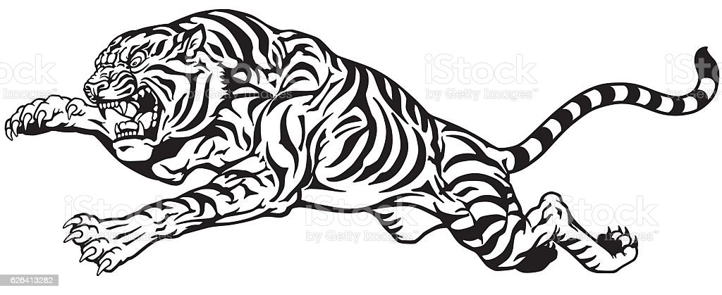 Detail Gambar Harimau Hitam Putih Keren Nomer 17