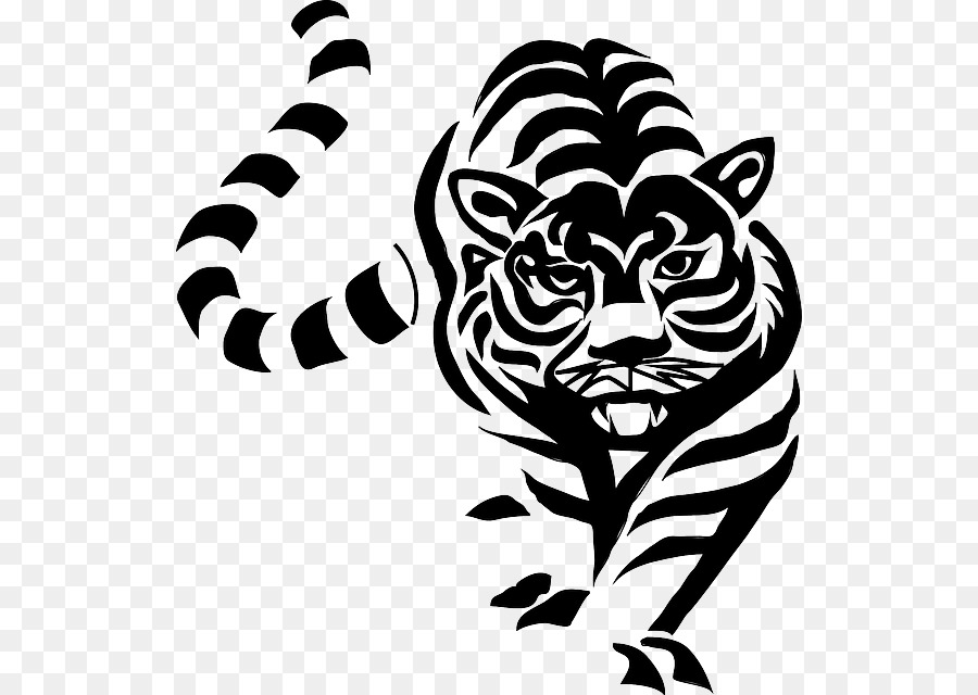 Detail Gambar Harimau Hitam Putih Keren Nomer 7