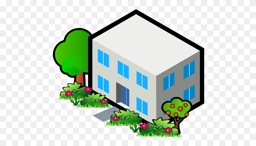 Detail Flat House Clipart Nomer 2