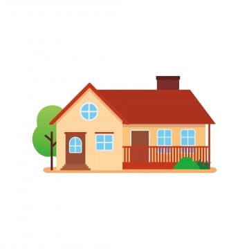 Detail Flat House Clipart Nomer 5