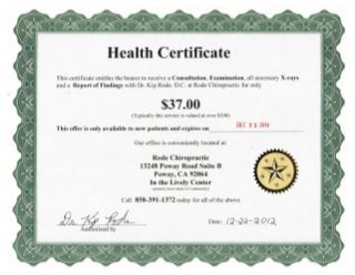 Gambar Health Certificate Dokumen Perjalanan - KibrisPDR