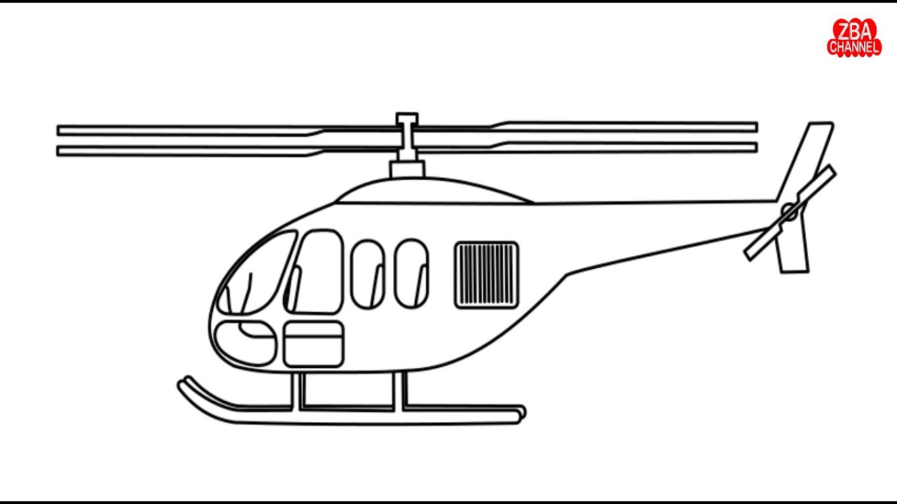 Detail Gambar Helikopter Mewarnai Nomer 12