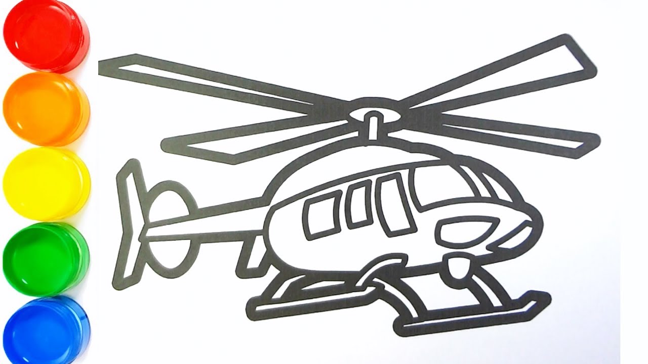 Detail Gambar Helikopter Mewarnai Nomer 6