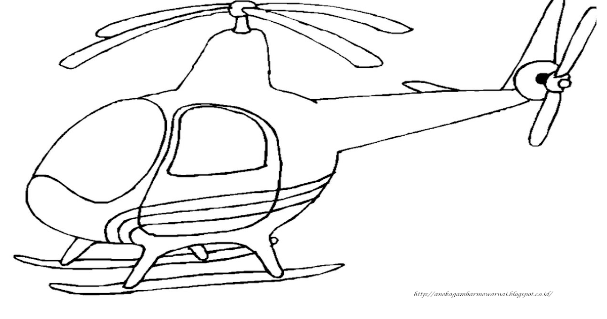 Detail Gambar Helikopter Mewarnai Nomer 8