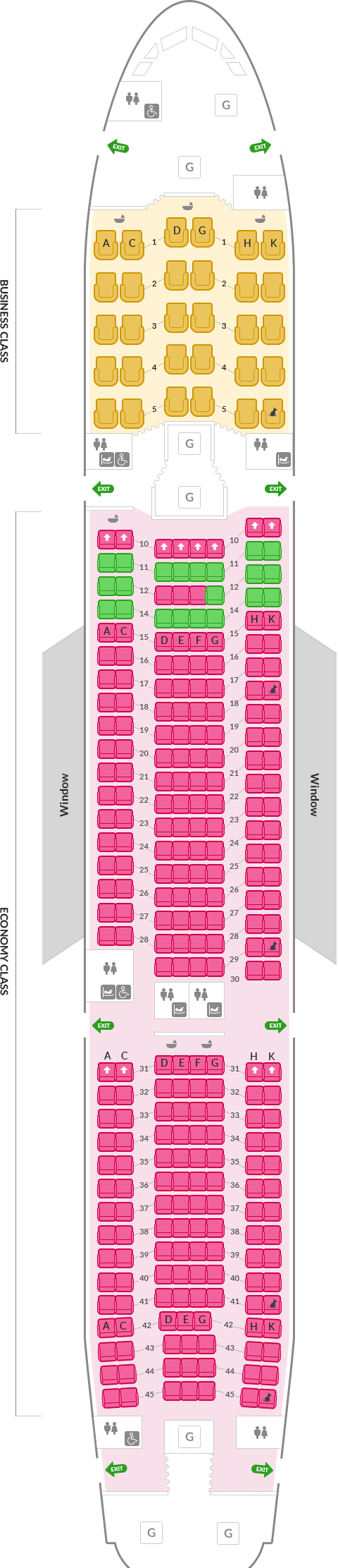 Detail A330 200 Sitzplan Nomer 9