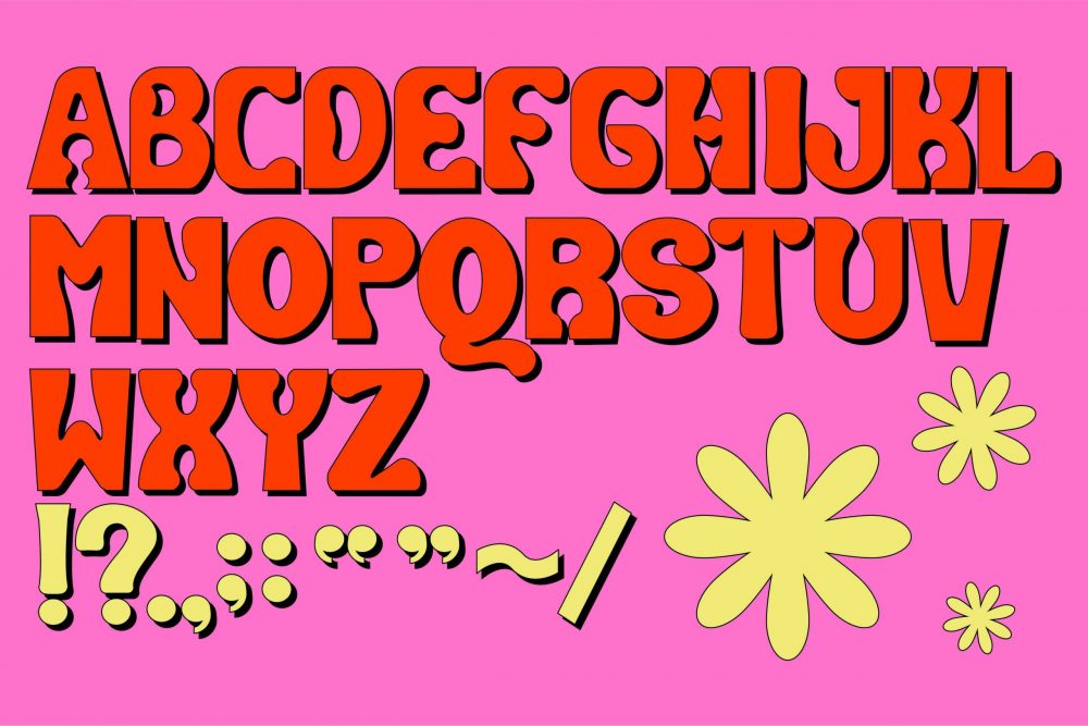 Detail Flower Power Font Nomer 4