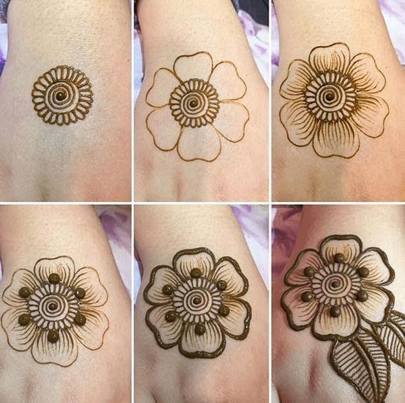 Gambar Henna Bunga Yang Mudah - KibrisPDR