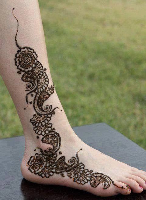 Detail Gambar Henna Di Kaki Yang Simple Nomer 41